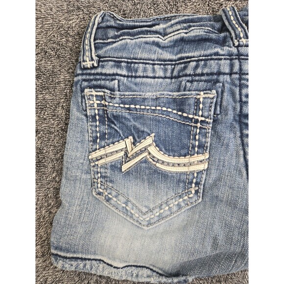 Miss Me Girls Denim Distressed Embroidered Jean Shorts Size 14 - Picture 8 of 11